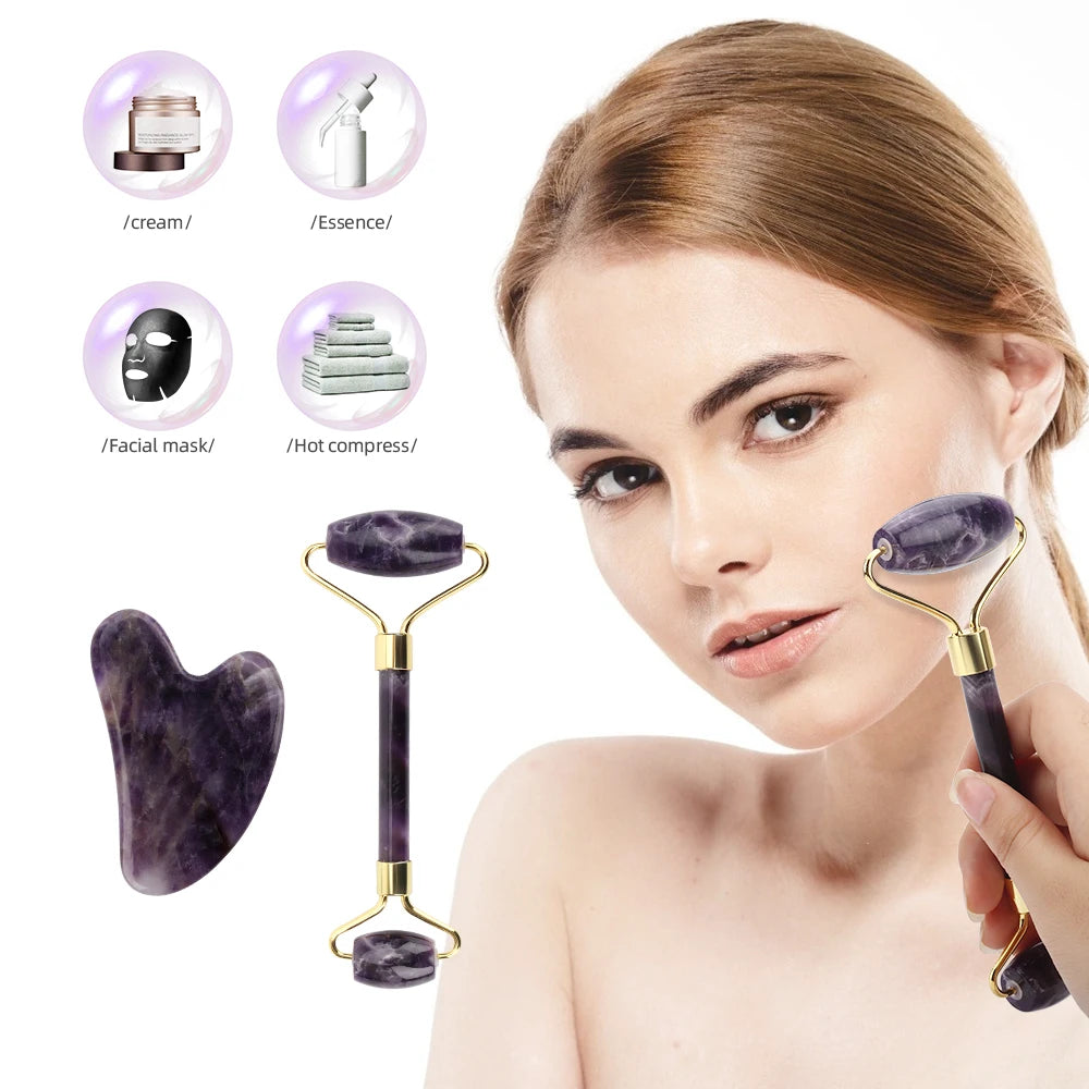 Gua Sha et roller pour massage facial